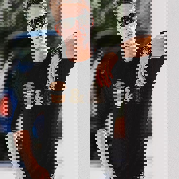 コーヒーとかわいいラッコ 長袖Tシャツ 彼への贈り物