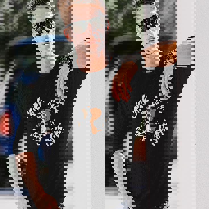 コーヒービーグル犬 長袖Tシャツ 彼への贈り物