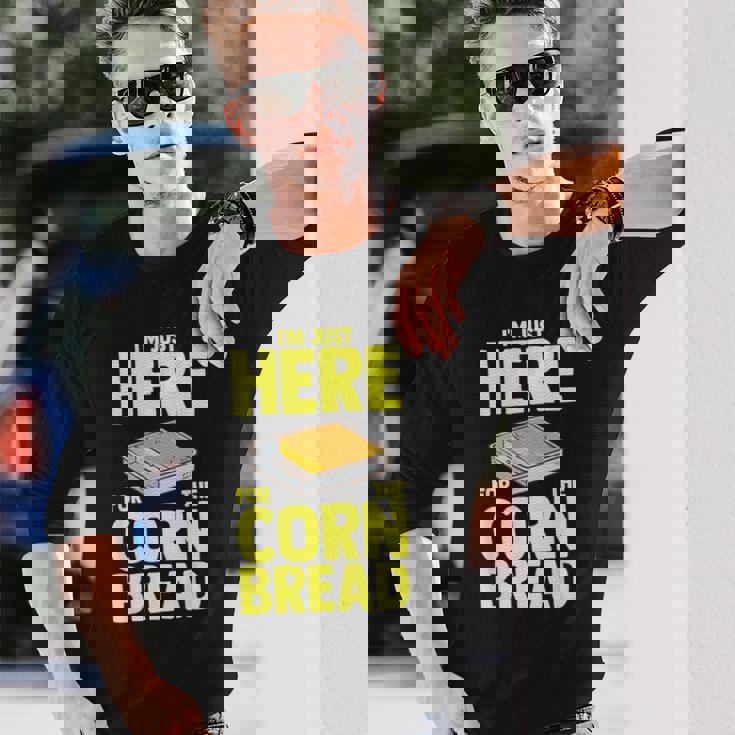 コーンブレッドレシピ 食べ物 面白いコーンベーキング 長袖Tシャツ 彼への贈り物