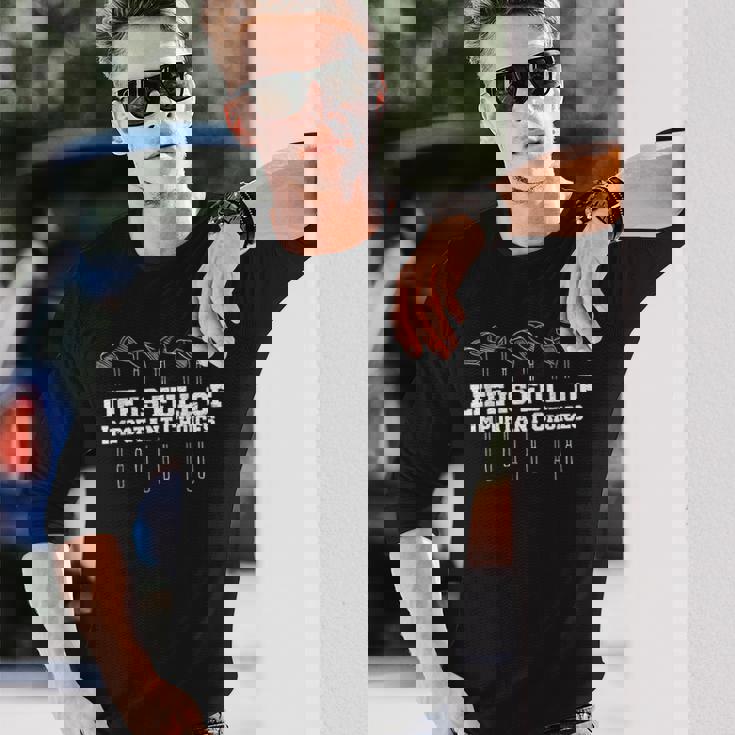 ゴルフ 面白いtシャツ 人生は選択だらけ 打ちっ放し メンズ おもしろ 服 練習着 ウェア ネタ 服 長袖Tシャツ 彼への贈り物