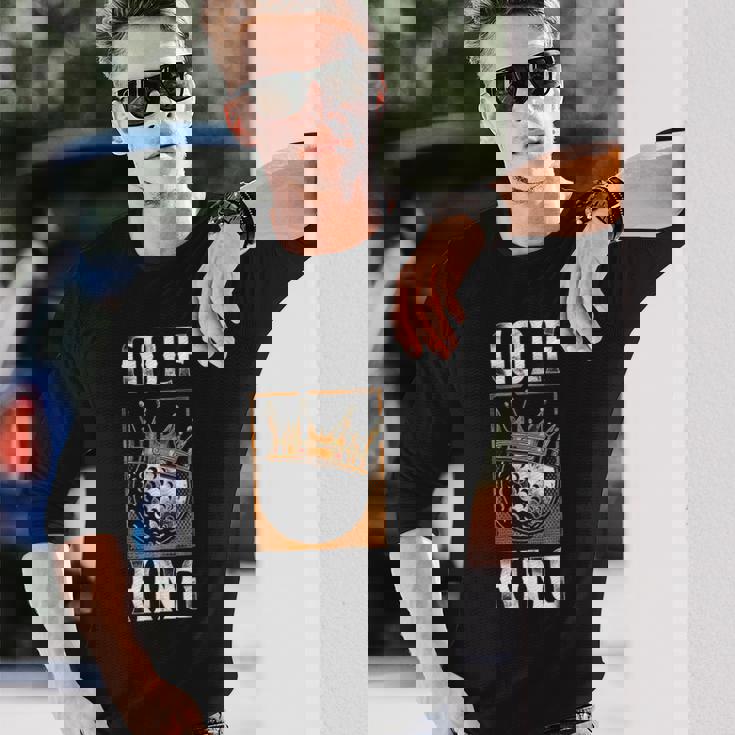 ゴルフキング ヴィンテージボールクラウン ゴルフキング 長袖Tシャツ 彼への贈り物