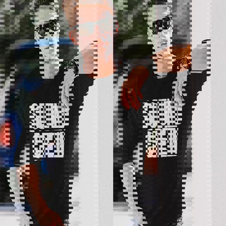 サウンドクルーtシャツ コンサートイベントスタッフ ブラックtシャツ 長袖Tシャツ 彼への贈り物