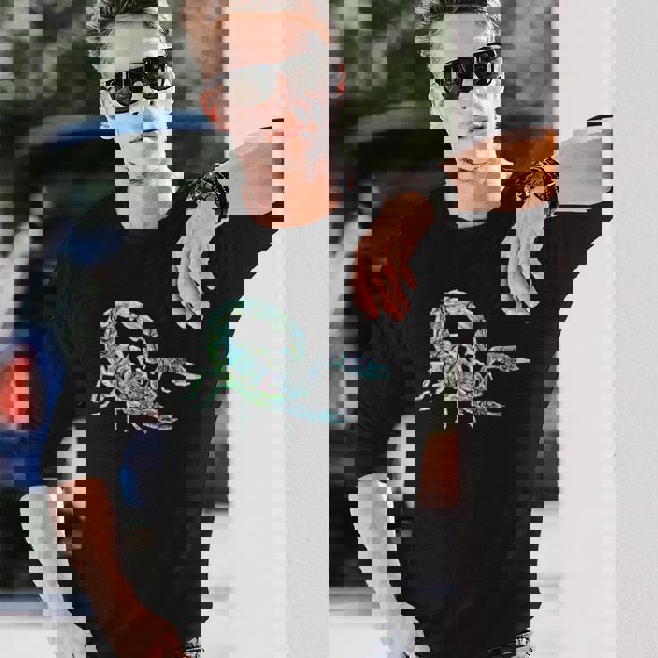 サソリ さそり座 蠍座 スコルピオ 長袖Tシャツ 彼への贈り物