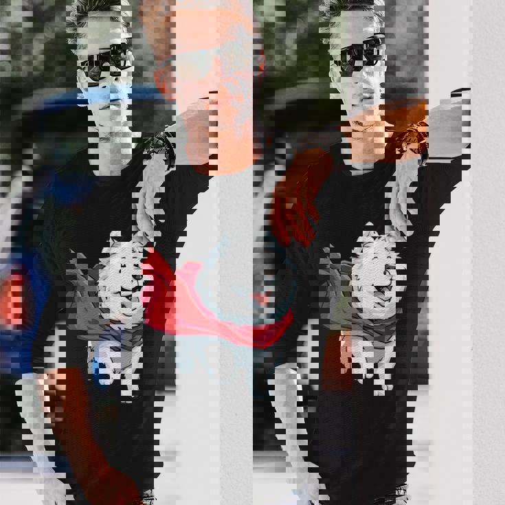 サモエド犬-サモエド 長袖Tシャツ 彼への贈り物