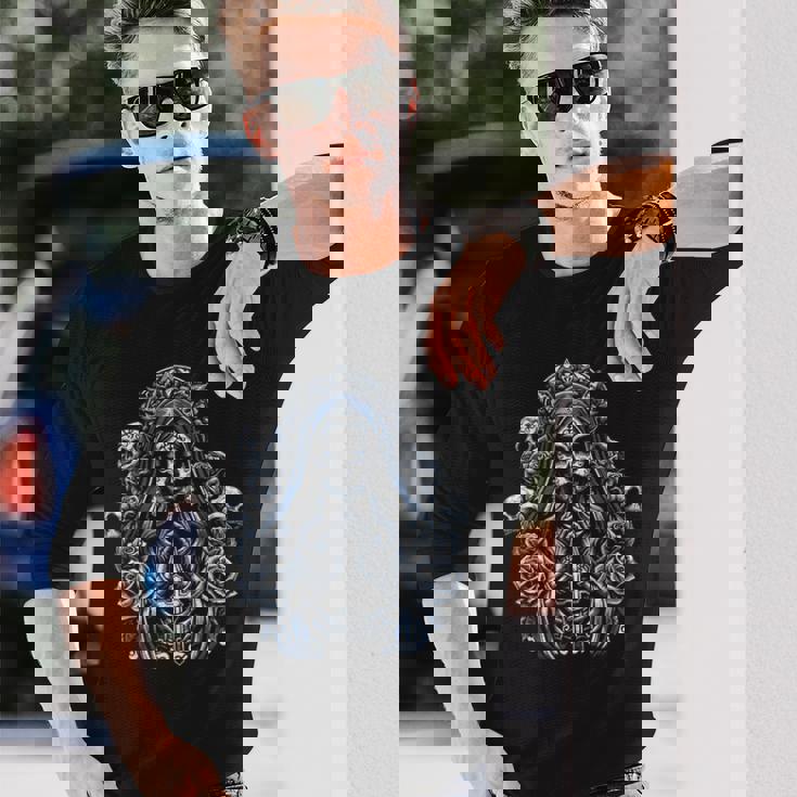 サンタ・ムエルテ 死神 長袖Tシャツ 彼への贈り物