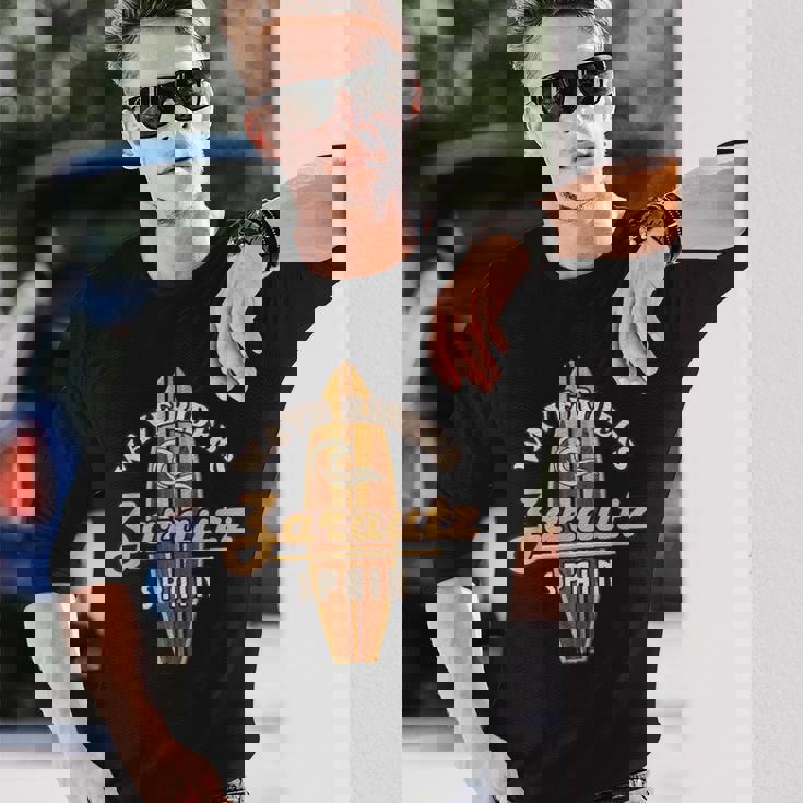 サーフ ザラウツ スペイン サーフィン バケーション 長袖Tシャツ 彼への贈り物