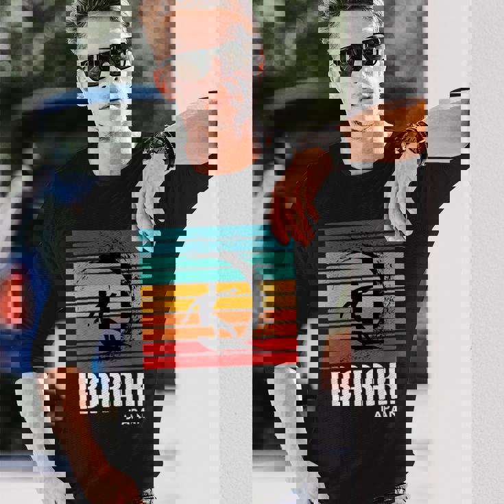 サーフ 茨城 日本 ビーチ ヴィンテージ レトロ サーフィン 長袖Tシャツ 彼への贈り物