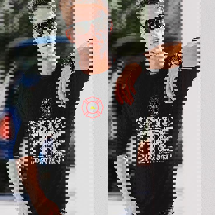 シカゴ消防署tシャツ ファイヤーハウス 長袖Tシャツ 彼への贈り物