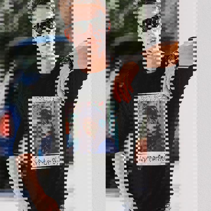 シティポップ 春 桜 日本の美学 ヴェイパーウェイブ Japanese Aesthetic 長袖Tシャツ 彼への贈り物