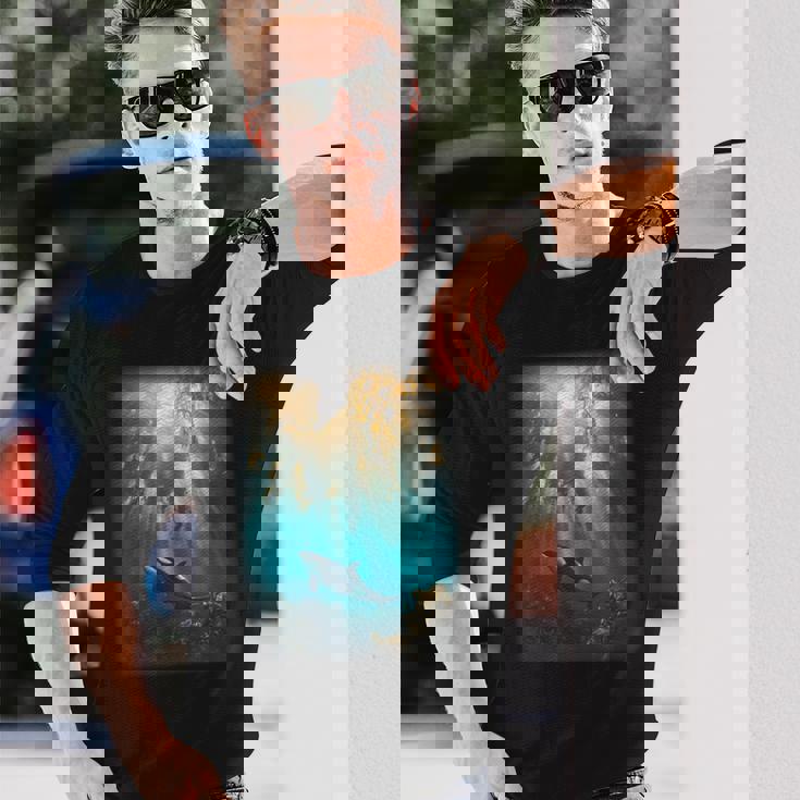 シャチが特徴的なシャチ。 長袖Tシャツ 彼への贈り物