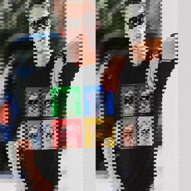 シュナウザー 面白いtシャツ 犬 かわいい メンズ 子供 おもしろ 服 雑貨 グッズ ネタ わんこ イヌ 長袖Tシャツ 彼への贈り物