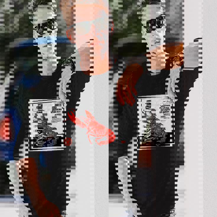 シーフード 1879 ドイツ ロブスター ザリガニ 甲殻類 レトロ 長袖Tシャツ 彼への贈り物