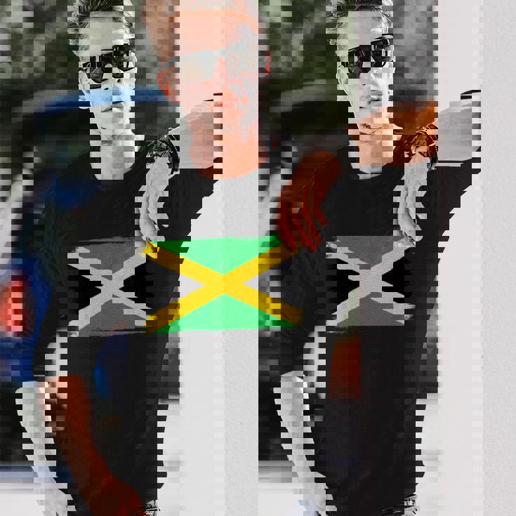 ジャマイカ国旗ジャマイカ 長袖Tシャツ 彼への贈り物