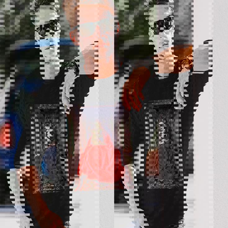 ジャン・ファン・エイク作 ルッカ・マドンナ 1436 長袖Tシャツ 彼への贈り物