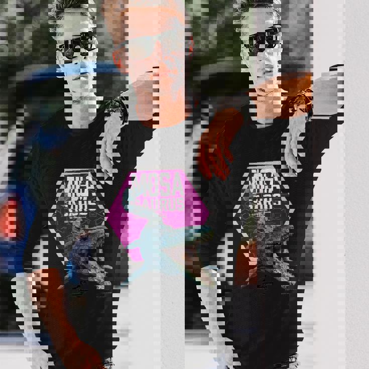 ジュラシック・ワールド Mosasaurus Data 長袖Tシャツ 彼への贈り物