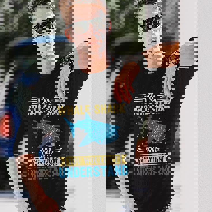 ジンベイザメのことは理解できないジンベイザメです。 長袖Tシャツ 彼への贈り物