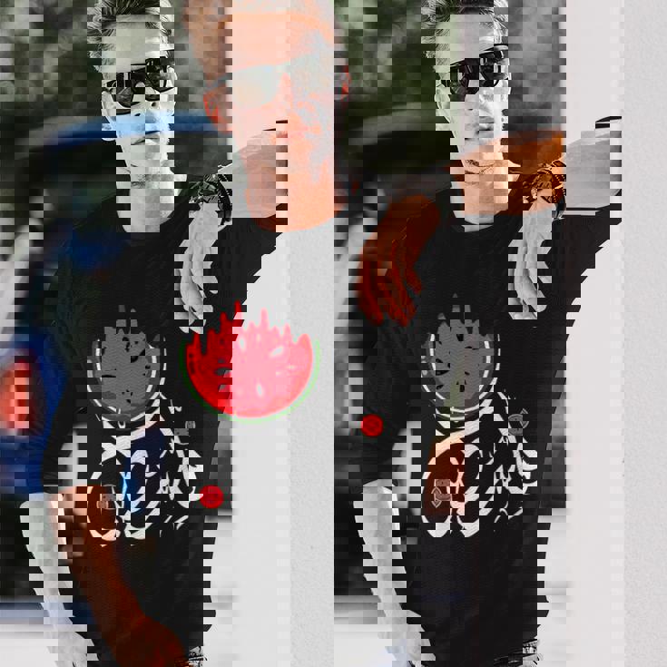 スイカ パレスチナ スイカ パレスチナコレクション 長袖Tシャツ 彼への贈り物