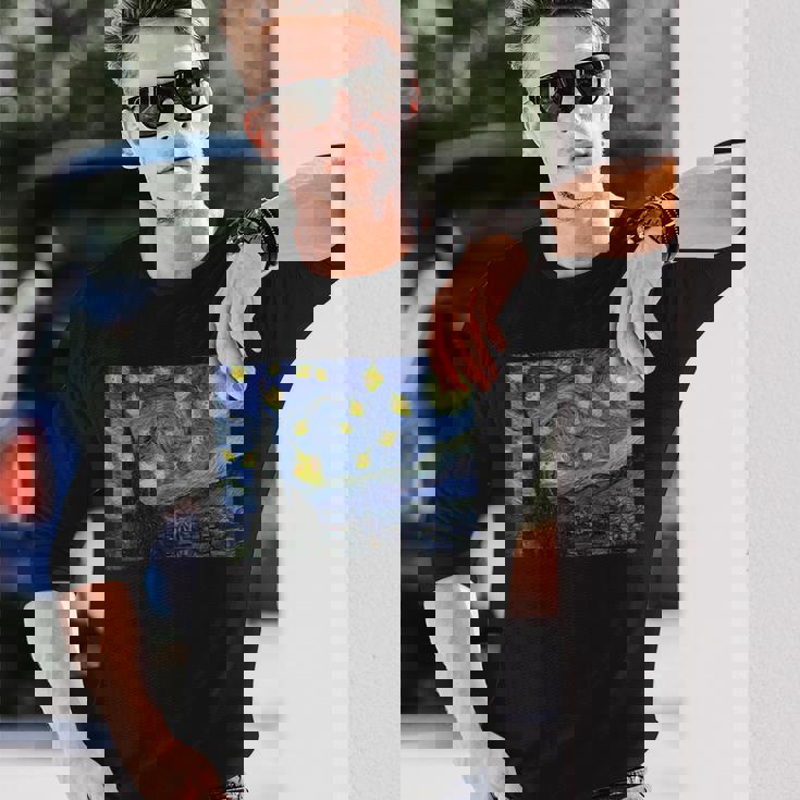 スクリーミングオウム オカメインコ 星月夜 長袖Tシャツ 彼への贈り物