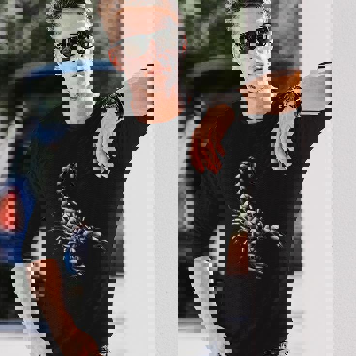 スコーピオン ブラックワーク 長袖Tシャツ 彼への贈り物