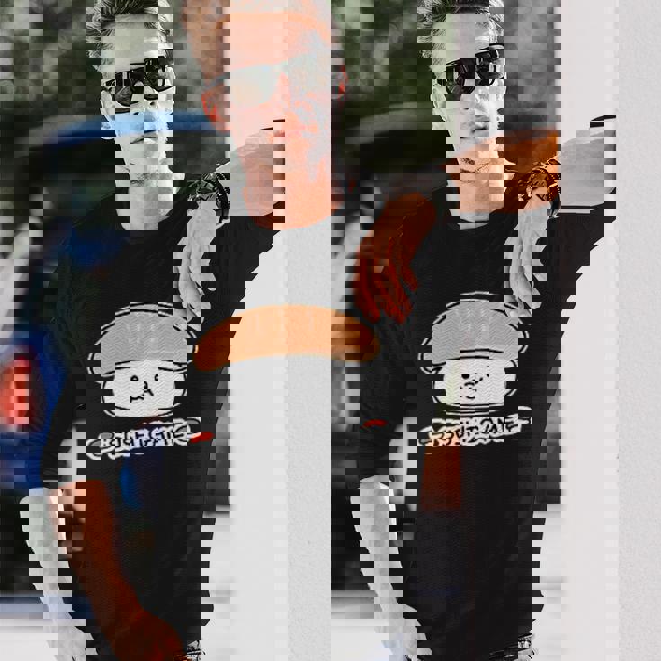 スシゲーム〜ヘイラッシャイ！！〜 サーモン Cぽむこ お寿司 かわいい キャラクター 長袖Tシャツ 彼への贈り物