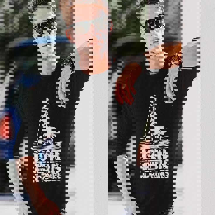 スタンドアップ パドリングボード ミーティングup 犬upボード パドリング 長袖Tシャツ 彼への贈り物