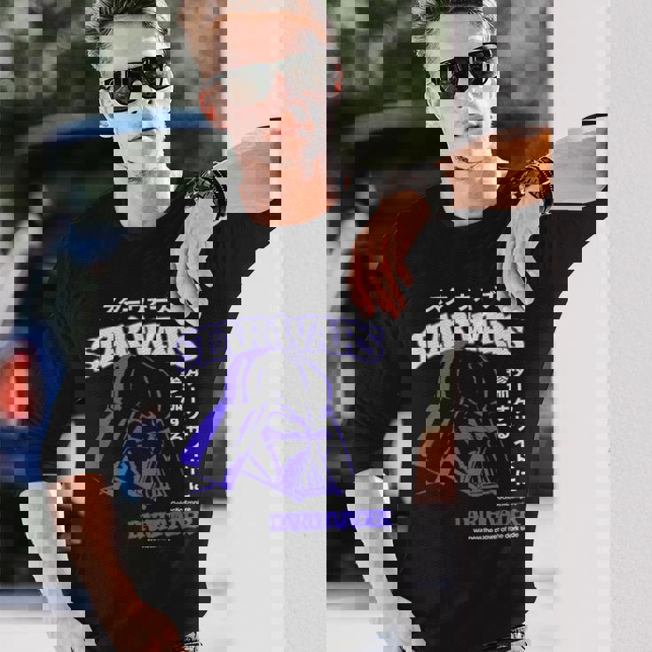 スター・ウォーズ 新たなる希望 ダース・ベイダー 日本のカタカナ ポートレート 長袖Tシャツ 彼への贈り物