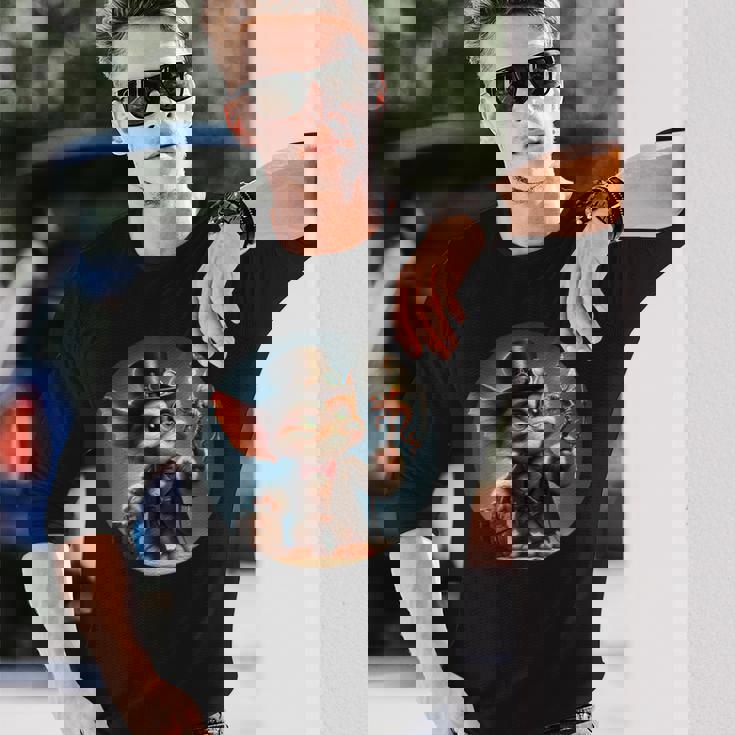 スチームパンク グレムリン クリーチャー マッドサイエンティスト 長袖Tシャツ 彼への贈り物