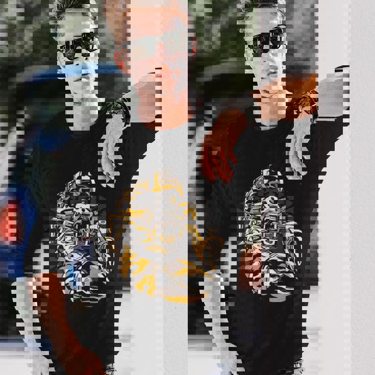 スチームパンクロボットサソリ アーティスティックグラフィック 長袖Tシャツ 彼への贈り物