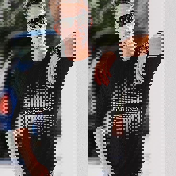 ストリートウェアシャツ黒と白のグラフィック美学 長袖tシャツ 長袖Tシャツ 彼への贈り物