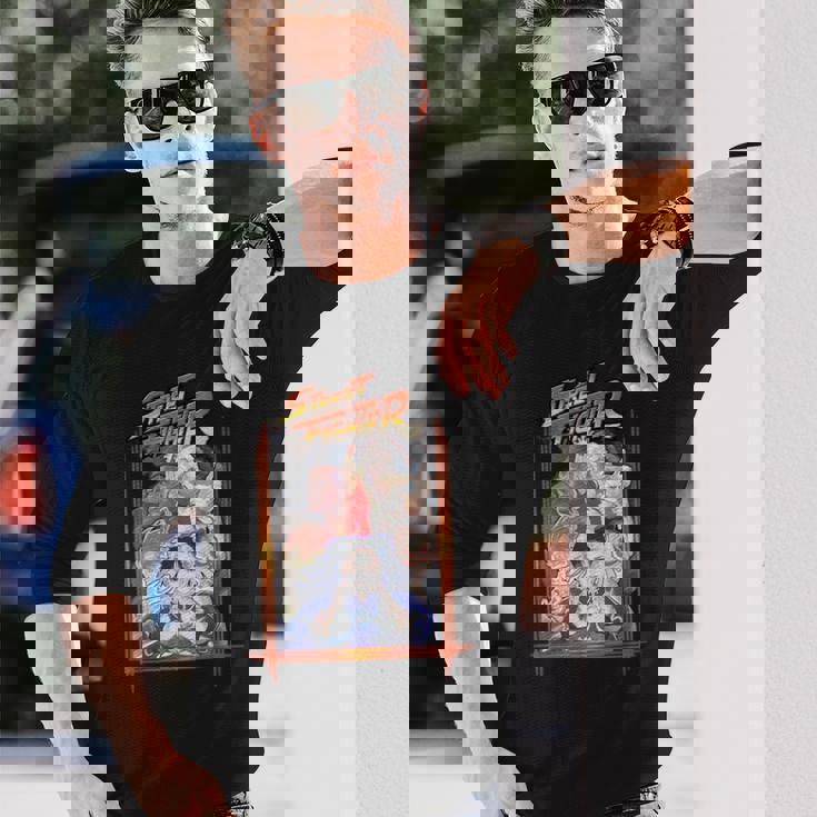 ストリートファイターポスターカバー 壮大なバトルロイヤル 象徴的なゲーマー 長袖Tシャツ 彼への贈り物