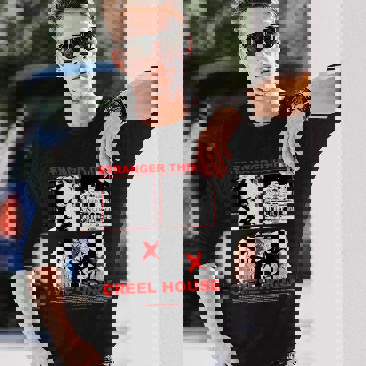 ストレンジャー・シングス 80年代 クラシック ホラー クリール ハウス アーバンレジェンド 長袖Tシャツ 彼への贈り物