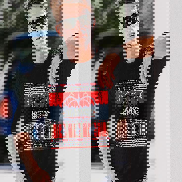 ストレンジャー・シングス Xmas Mind Flayer 逆さまファン記念品 長袖Tシャツ 彼への贈り物