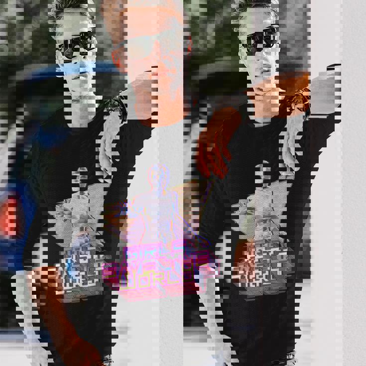 ストレンジャー・シングス イレブン シンセウェーブ ガールズ セーブ ワールド レトロ 80年代 長袖Tシャツ 彼への贈り物