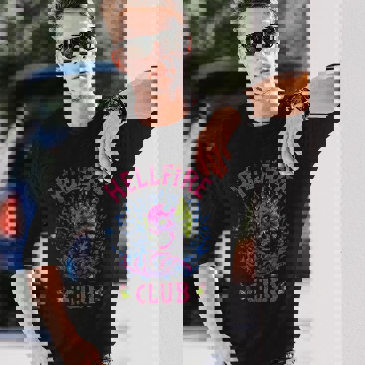 ストレンジャー・シングス ヘルファイア クラブ スプラッシュ Dnd デーモン レトロ ホーキンス 長袖Tシャツ 彼への贈り物