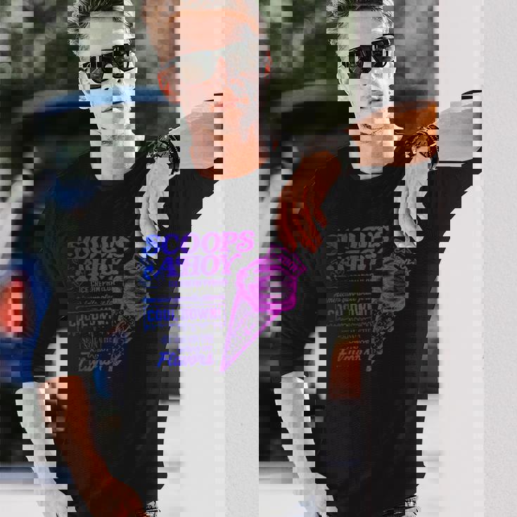 ストレンジャー・シングス ヴィンテージ スクープ アホイ アイスクリーム クールダウン ミーム 長袖Tシャツ 彼への贈り物