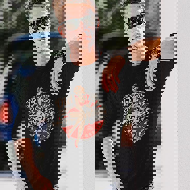 スパークプラグ ピンナップ メカニック 長袖Tシャツ 彼への贈り物