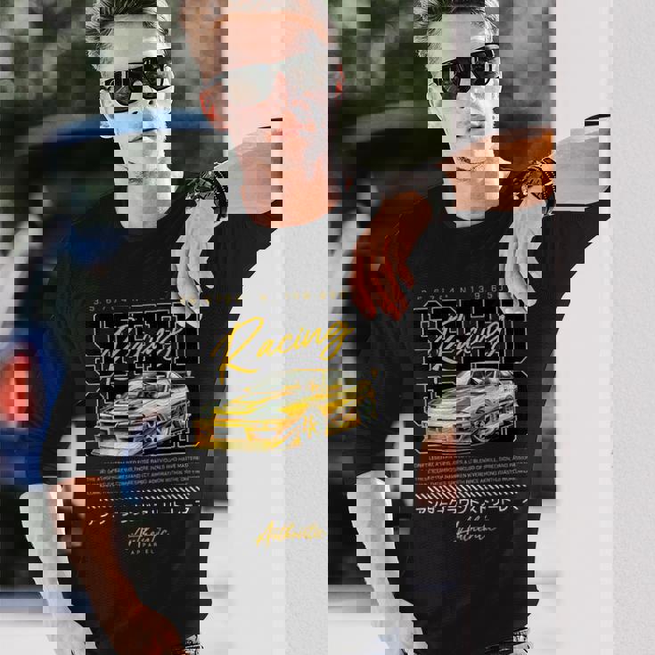 スピードレトロヴィンテージジャパニーズjdm東京ジャパンドリフトレースカー 長袖Tシャツ 彼への贈り物