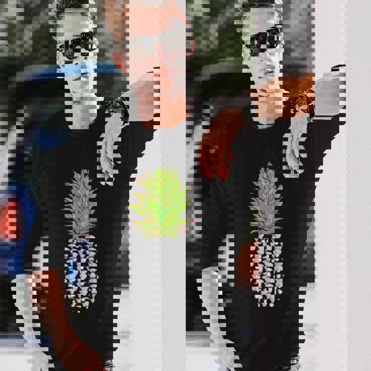 スポーツシャツ 面白いパイナップルデザイン ヴィンテージ バドミントン 長袖Tシャツ 彼への贈り物