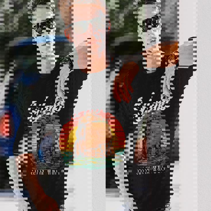 スリランカ モノリス シギリヤ 岩 要塞 城 旅行 長袖Tシャツ 彼への贈り物