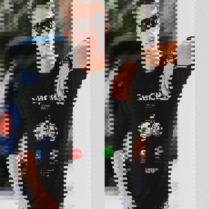 スーパーカブc100 原付バイク レトロジャパン 長袖Tシャツ 彼への贈り物