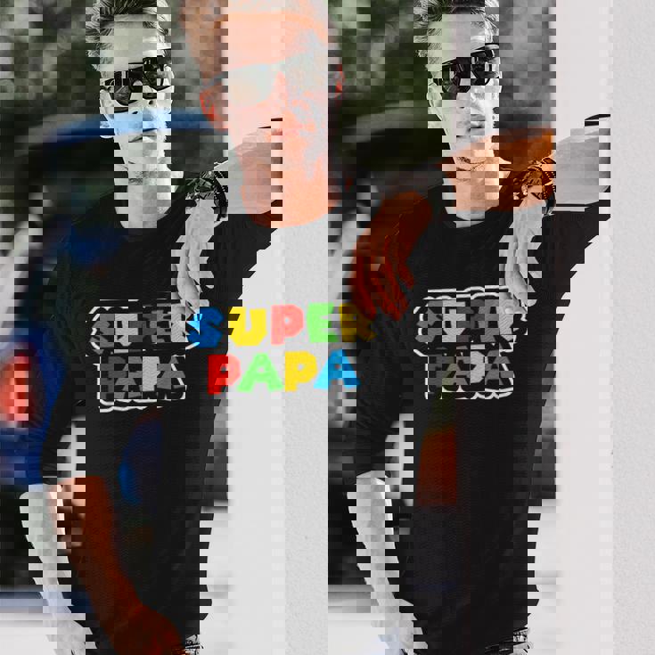 スーパーパパ 誕生日プレゼント 父親ギフト 最高のお父さん 長袖Tシャツ 彼への贈り物