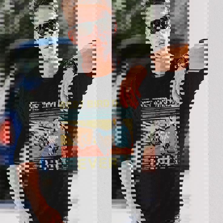 セキセイダッド 鳥好き 父 動物愛好家 鳥の男 長袖Tシャツ 彼への贈り物