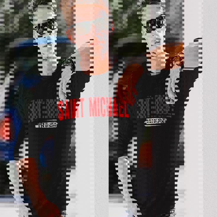 セントマイケルmn ミネソタ 面白い Usa City Roots ヴィンテージ ギフト 長袖Tシャツ 彼への贈り物