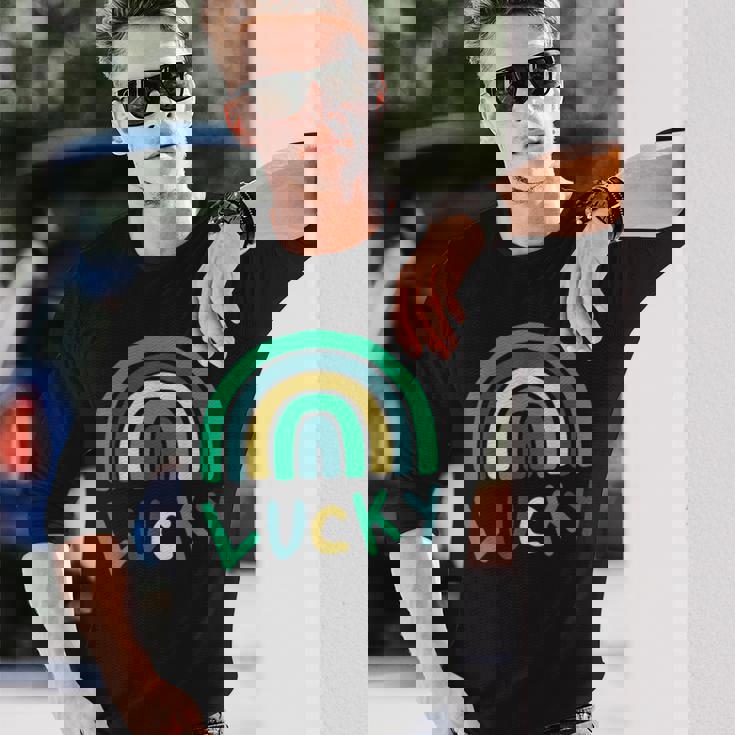 セント・パッツ・ラッキー・レインボー 長袖Tシャツ 彼への贈り物