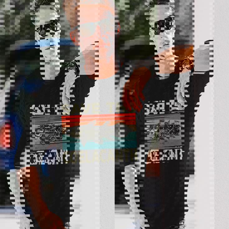 セーブ・ザ・シーラカンス。 長袖Tシャツ 彼への贈り物