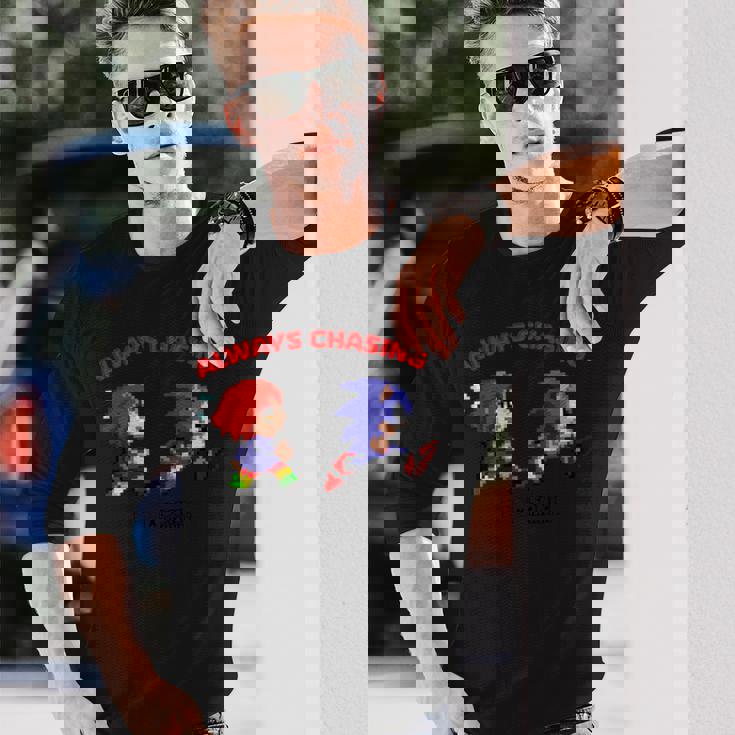 ソニック×れじぇくん Always Chasing L 長袖Tシャツ 彼への贈り物