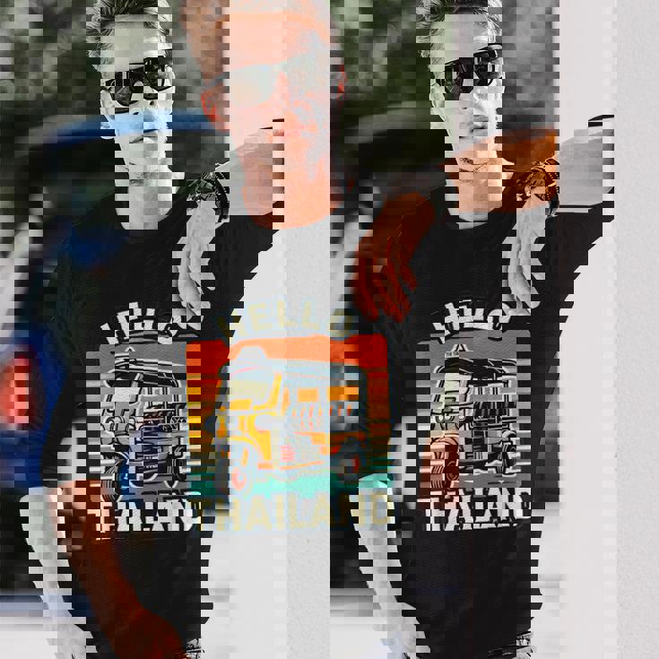 タイのお土産 旅行ギフト ホリデー タイのデザイン 長袖Tシャツ 彼への贈り物