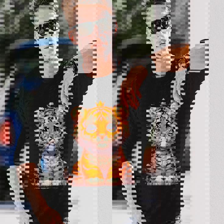 タイガーカブ×可愛いベイビータイガー 長袖Tシャツ 彼への贈り物