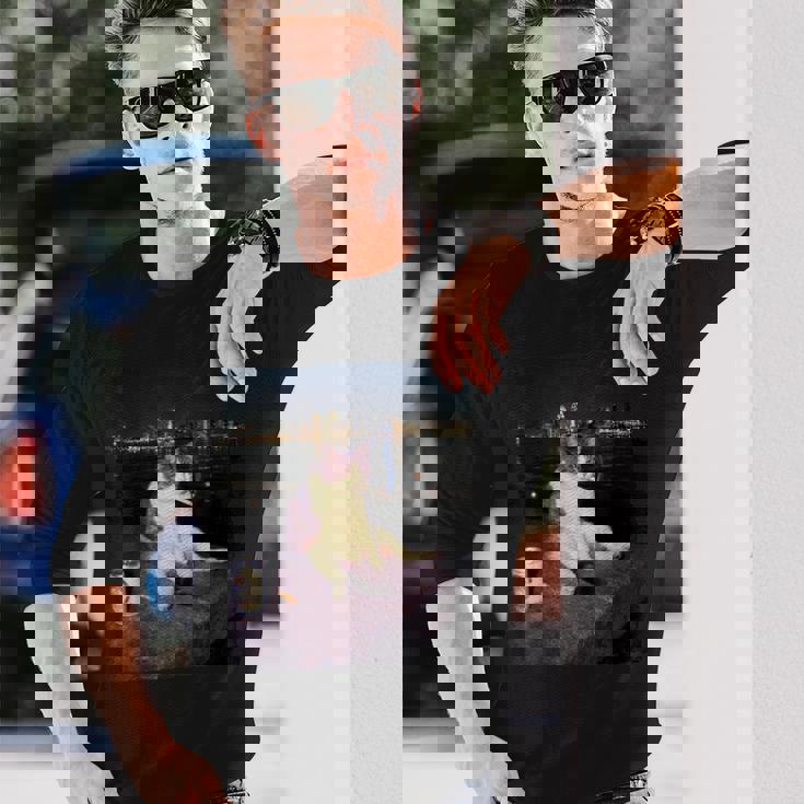 タバコ 子猫 おもしろい 喫煙 猫 ミーム バカ 脳腐 長袖Tシャツ 彼への贈り物