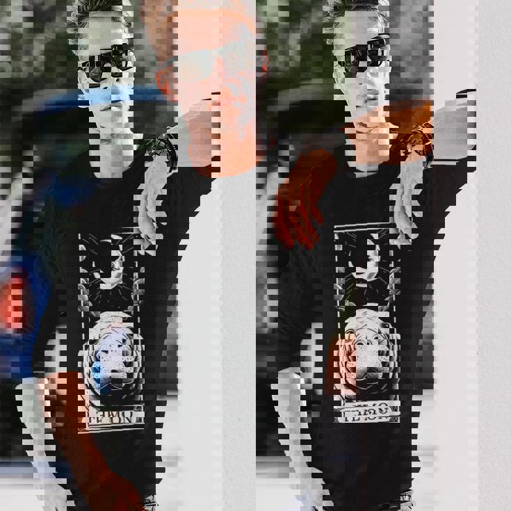 タロットカード ヴィンテージ 三日月 マナティー 海 動物 恋人 長袖Tシャツ 彼への贈り物